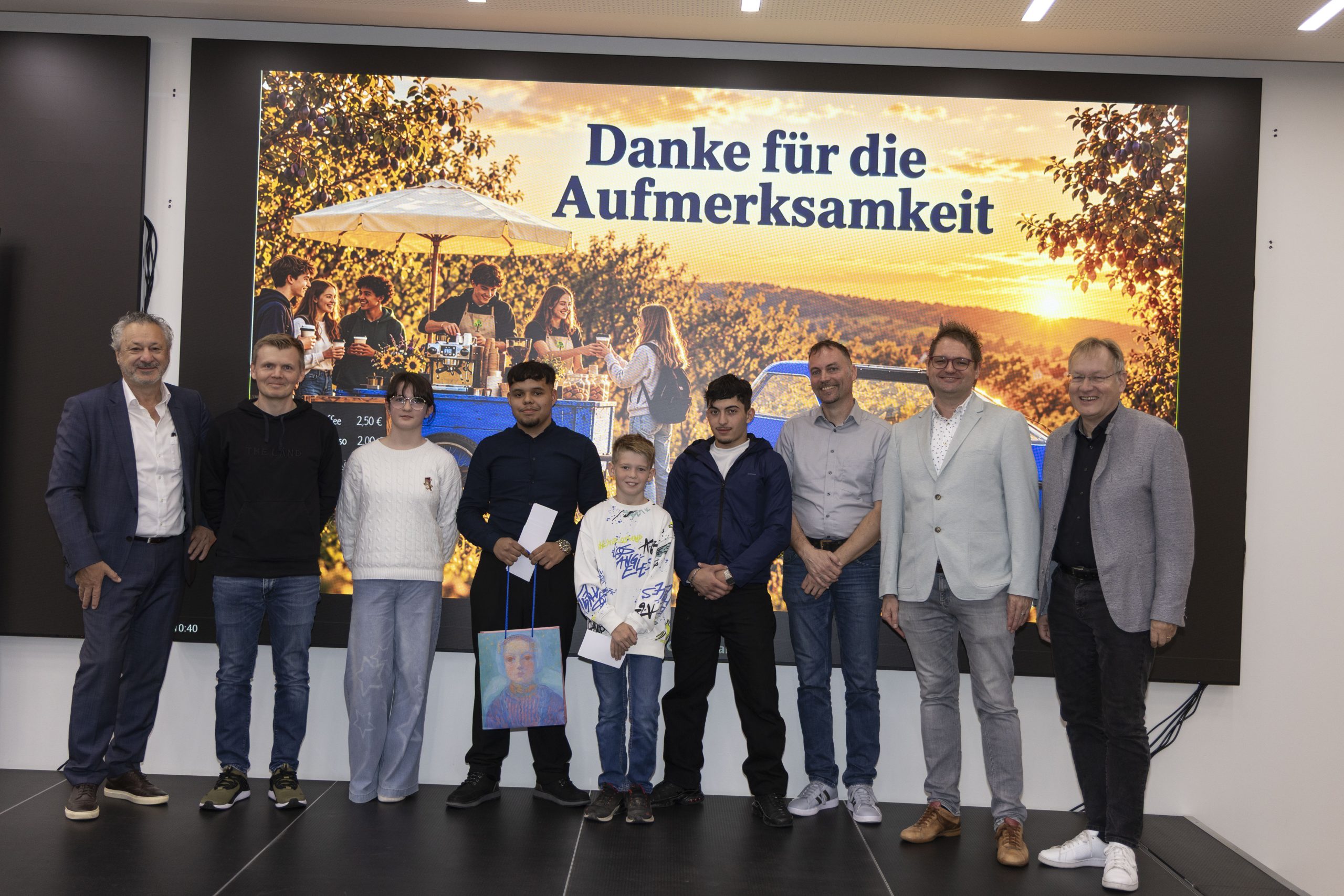 Projektteam der Rheintalschule beim Auftakt des Würth Bildungspreises in Stuttgart.